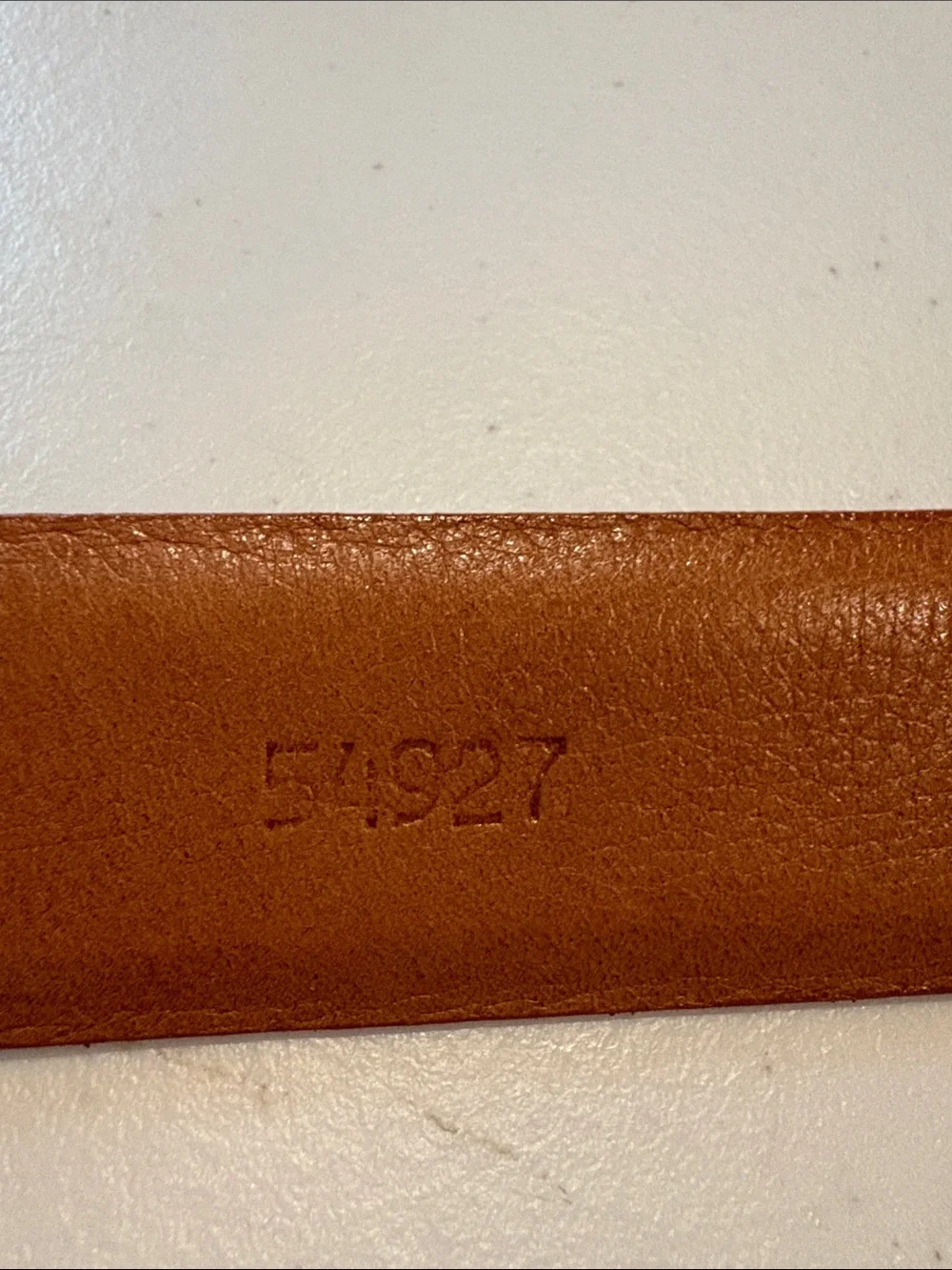 Torino Leather Company Italian Glazed Milled Calfskin Belt. Size 42. Light brown
